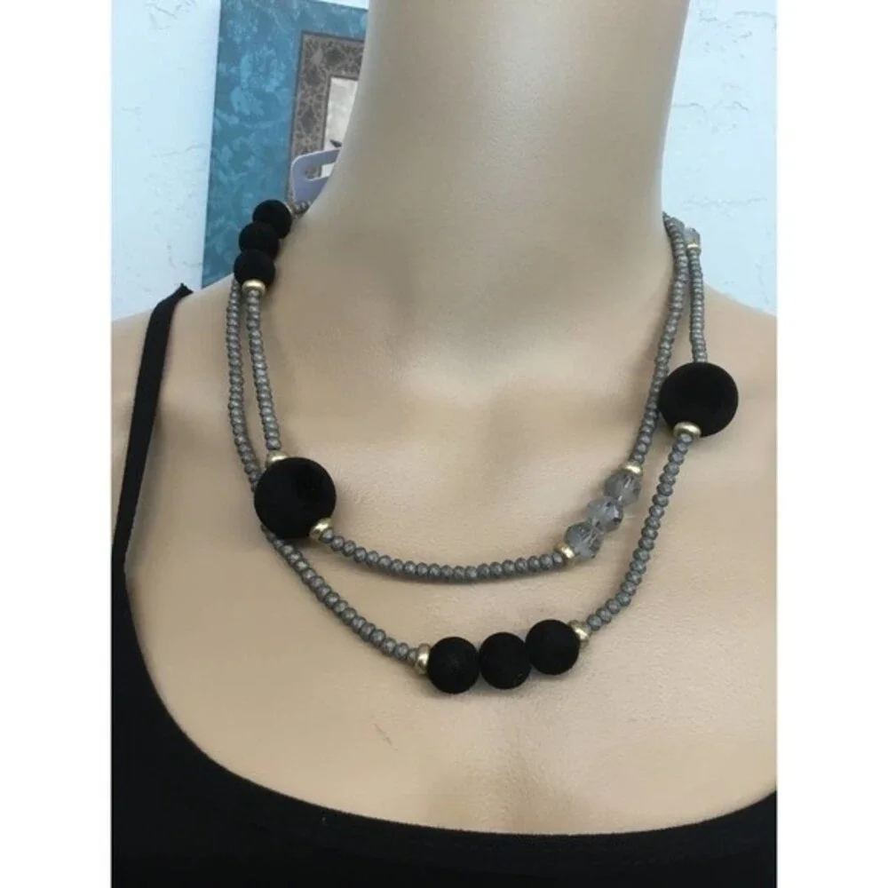 Gray and Black Elegant Necklace